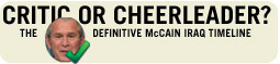 Critic or Cheerleader The Definitive McCain Iraq Timeline